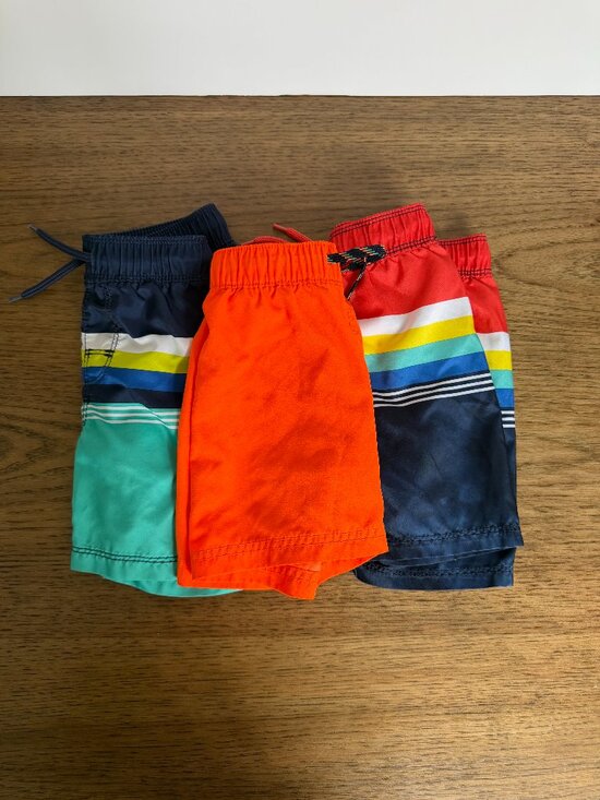 Old Navy Other - 3 Pack Old Navy Boys Swim Shorts Trio - Orange, Teal & Navy with Stripe